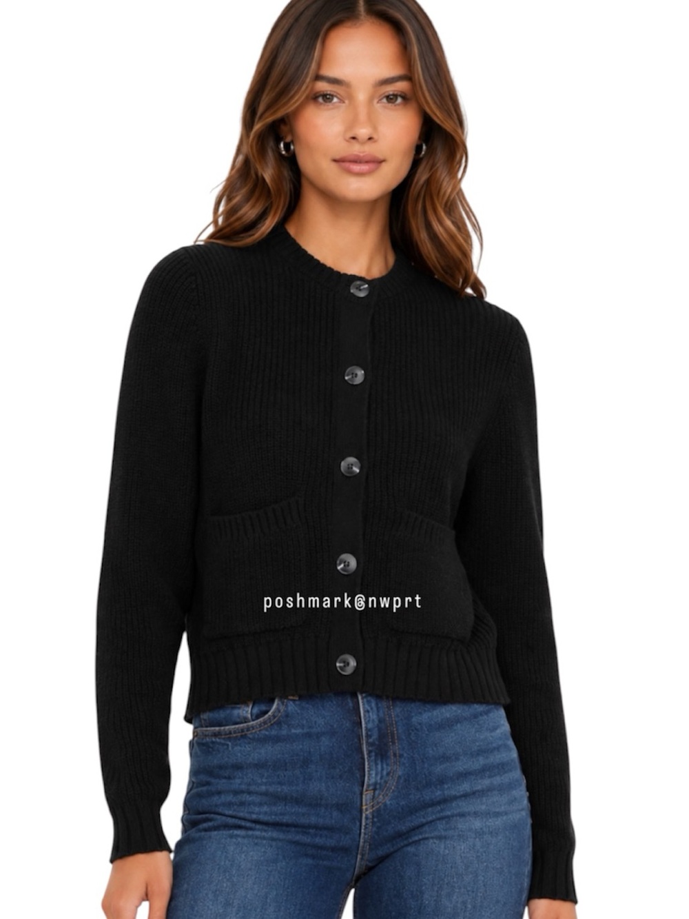 NWT 💯 525 AMERICA Palmer Knit Cardigan Sweater Black XS
